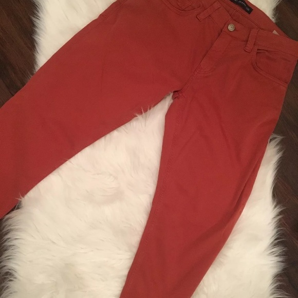 💚SOLD💚MAVI brick red ZACH straight leg jean NWT - Picture 7 of 8